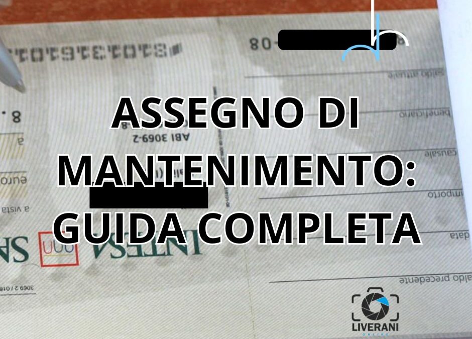ASSEGNO DI MANTENIMENTO: GUIDA COMPLETA